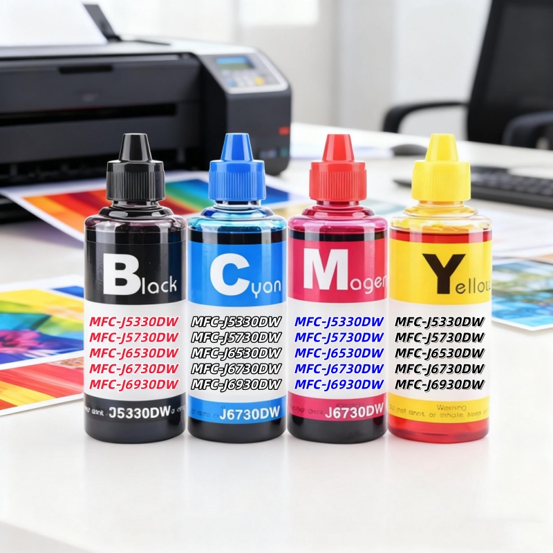 Sublimation Ink 100Ml - 互換性のある 100 ミリリットル染料インク詰め替えキット黒色ブラザー LC3319 MFC J5330DW