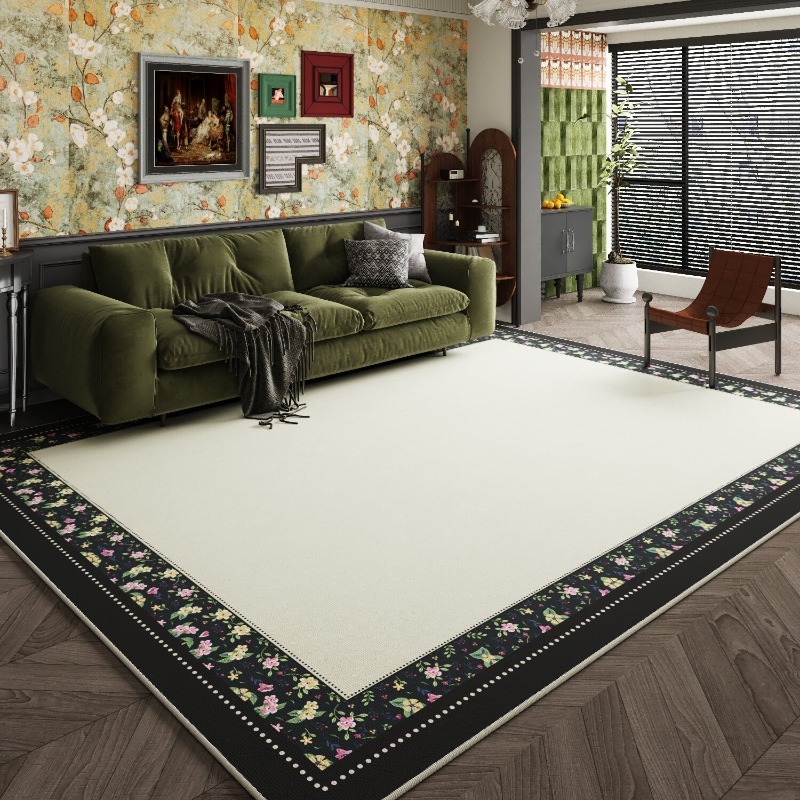 Printing On Commercial - モダンスタイルのリビングルームカーペット幾何学模様の花柄プリントベッドルームラグスタイリッシュなライトラグジュアリーホームデコレーションコーヒーテーブルマットアルフォンブラ 러그