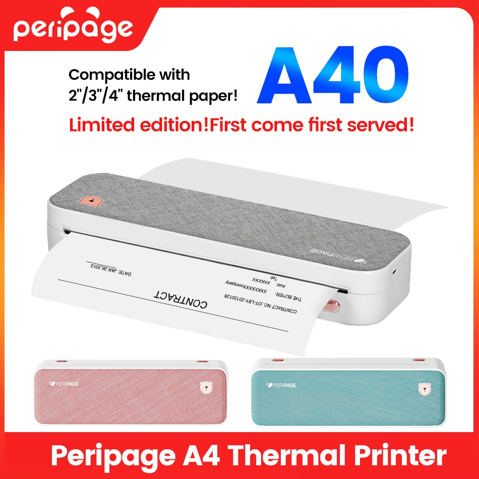 Commercial Book Printing Machines - ポータブル印刷機,Bluetooth, USB,印刷機,フリーハンド,精神,Peripage-A4