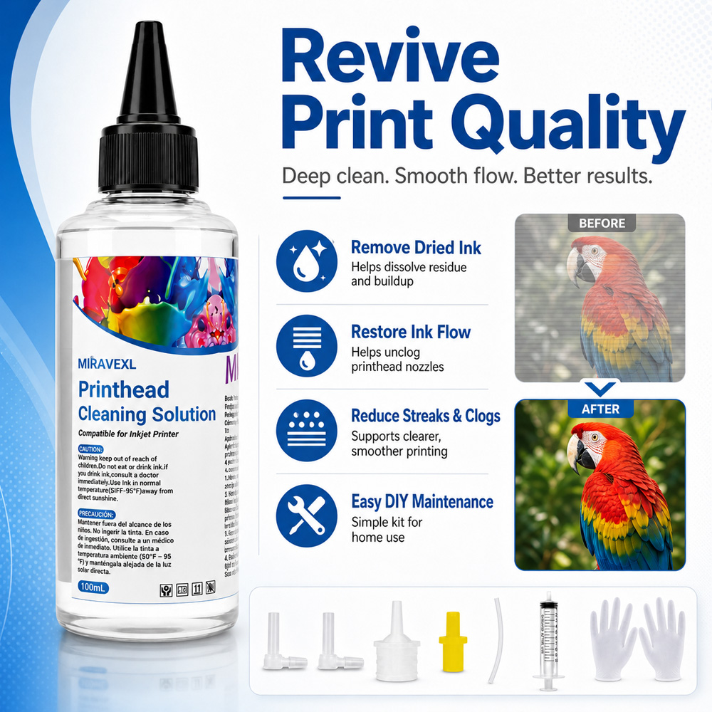 MIRAVEXL プリントヘッドクリーニングソリューション  - Sublimation Ink 100Ml のレビューと価格