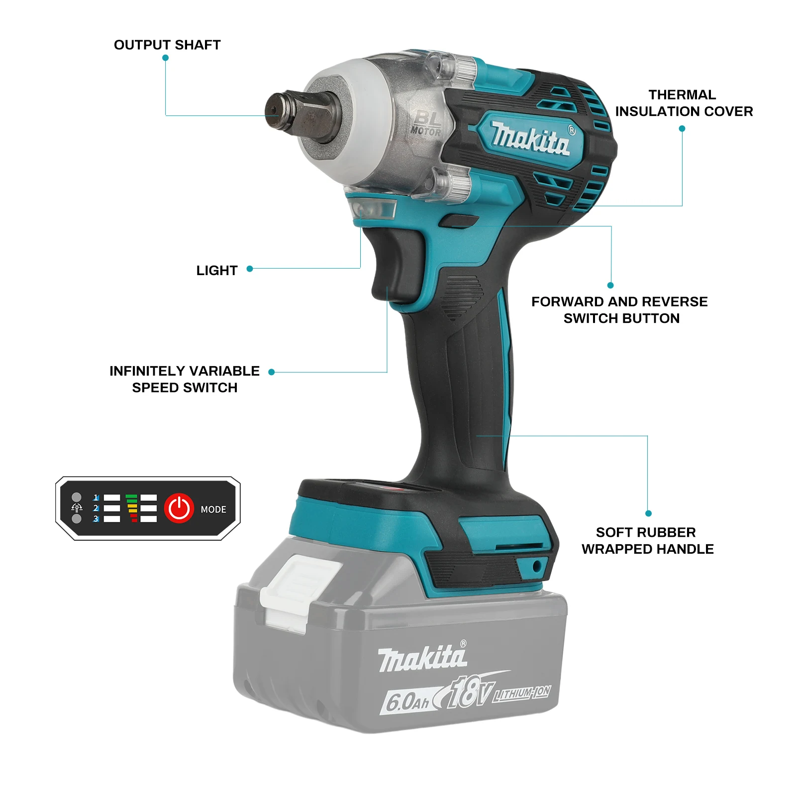 マキタ DTW300 コードレス インパクトレンチ。内蔵LE - Makita Drill Dtw300 のレビューと価格