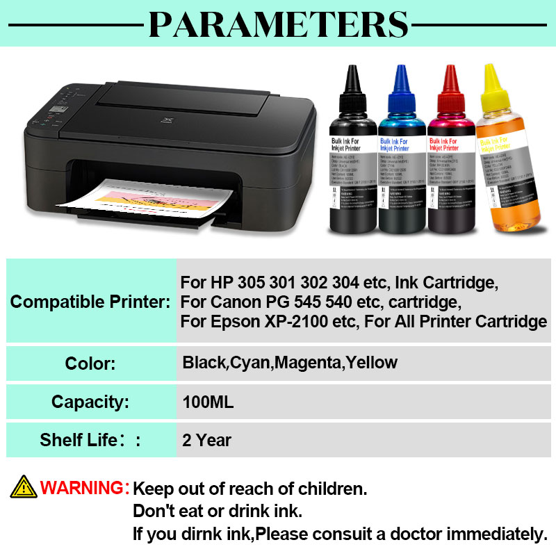 ユニバーサルプリンタ詰め替えインクキットエプソンキヤノン H - Sublimation Ink 100Ml のレビューと価格