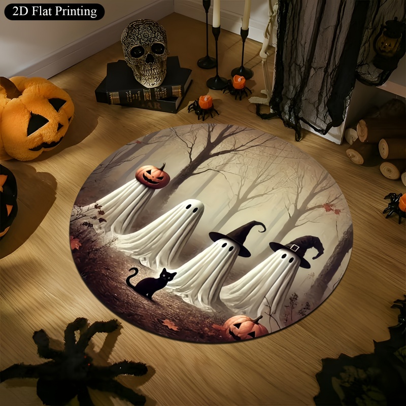 ハッピーハロウィン パンプキン ホーンテッドハウス ラウンド - Commercial Printing House のレビューと価格